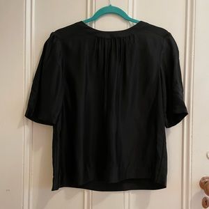 Lands End Black Blouse